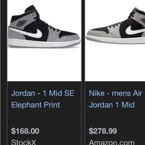 Jordan -1 mid SE elephant toe size 11.5